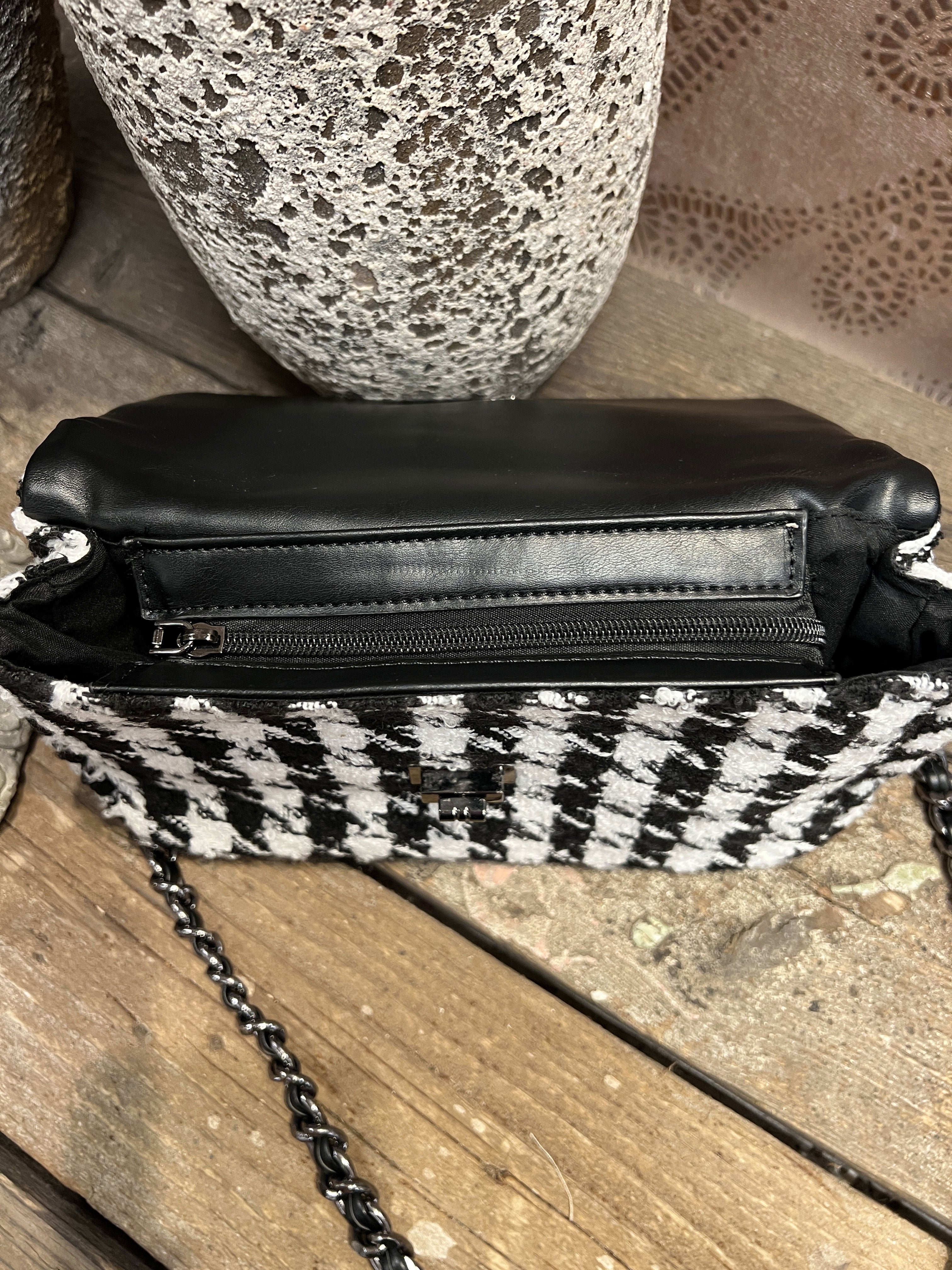 Zoe - Fet rutig väska med kedja